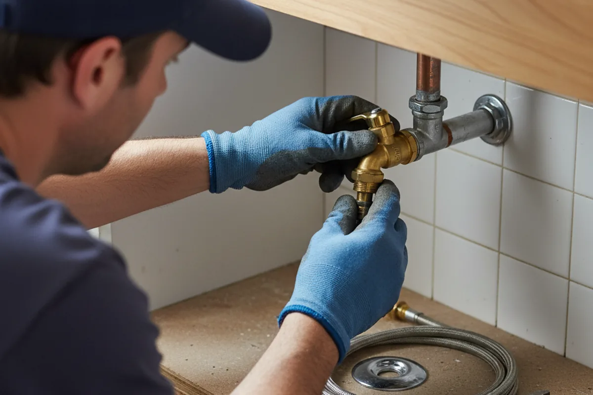 Shutoff valve and fitting work during Faucet and Fixture Repair in Fishersville